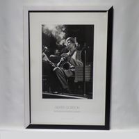 Bild Saxophonspieler schwarz-weiß mit Holzrahmen 70 x 100 cm Bayern - Emmering Vorschau
