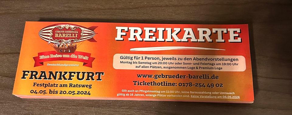 Circus Gebrüder Barelli: Frankfurt Ticket in Frankfurt am Main