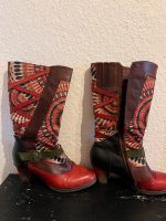 Rote Damen Leder/Stoff Stiefel Sommer Nordrhein-Westfalen - Hilden Vorschau