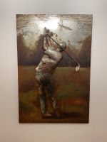 Metallbild in Rostoptik Motiv Golfer Baden-Württemberg - Seelbach Vorschau