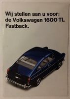 Prospekt VW Typ 3 1600 TL nur TL! 1966 Bayern - Geiselbach Vorschau