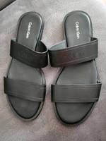 NEU Calvin Klein Sandaletten / Slipper, Gr. 39, schwarz, Leder Nordrhein-Westfalen - Marl Vorschau