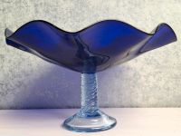 DDR Glasschale blau Obstschale Glas Schale Sachsen - Wittichenau Vorschau