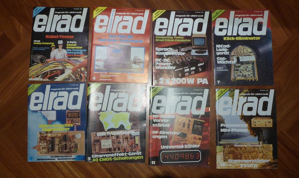 elrad Elektronik Zeitschrift 1979 bis 1987 in Weßling