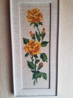 Stickbild, Gobelin, gelbe Rosen, mit Rahmen Nordrhein-Westfalen - Korschenbroich Vorschau