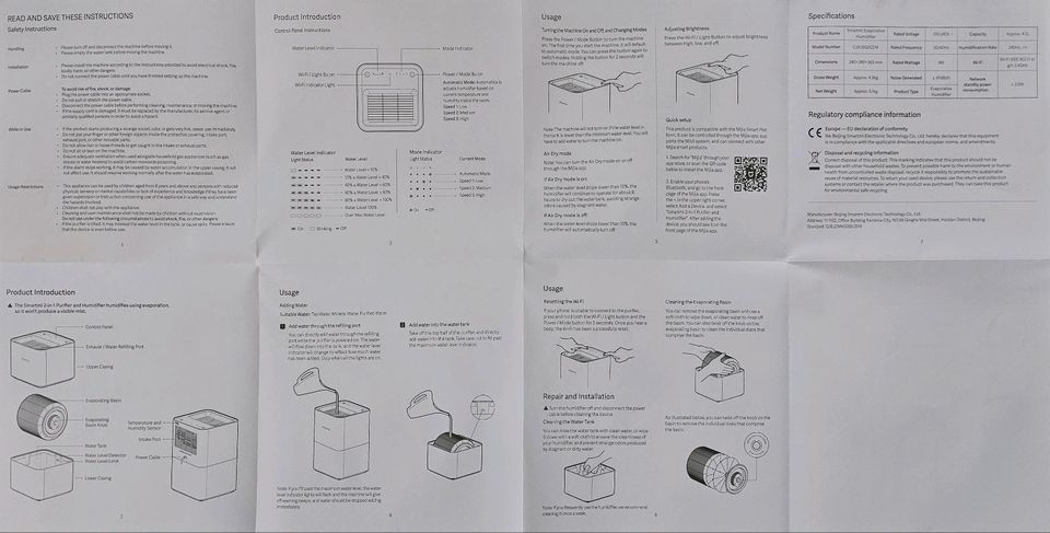 Xiaomi Smartmi Air Humidifier 4L - Luftbefeuchter / Luftwäscher in Essen