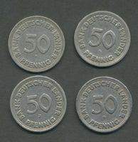 50 Pfennig Bank Deutscher Länder 1949 D, F, G, J Sachsen - Chemnitz Vorschau