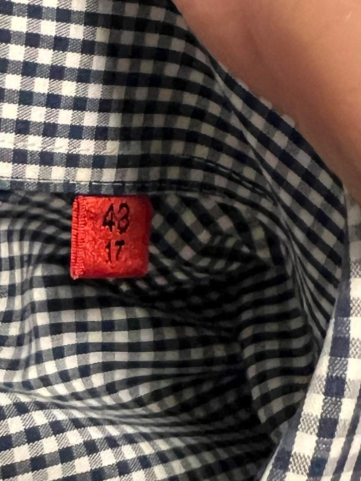 HUGO BOSS Herrenhemd 43/17=XL,regular fit,blau kariert,top Zust. in Hamburg