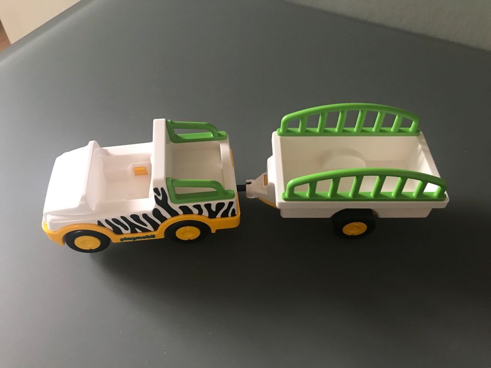 Playmobil 1.2.3 Safari Fahrzeug mit Nashorn, 6743 in Bad Hönningen