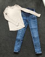 Umstandsjeans und Langarmshirt von H&M Niedersachsen - Vechelde Vorschau