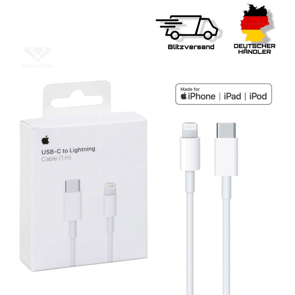 Original Apple USB-C auf Lightning Ladekabel für iPhone 14 13 12 in Iserlohn