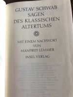 Sagen des klassischen Altertums Gustav Schwab neu ungelesen Baden-Württemberg - Karlsruhe Vorschau