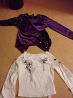 Lila bluse mit paietten und eine bluse in weiss mit Muster Bayern - Hof (Saale) Vorschau