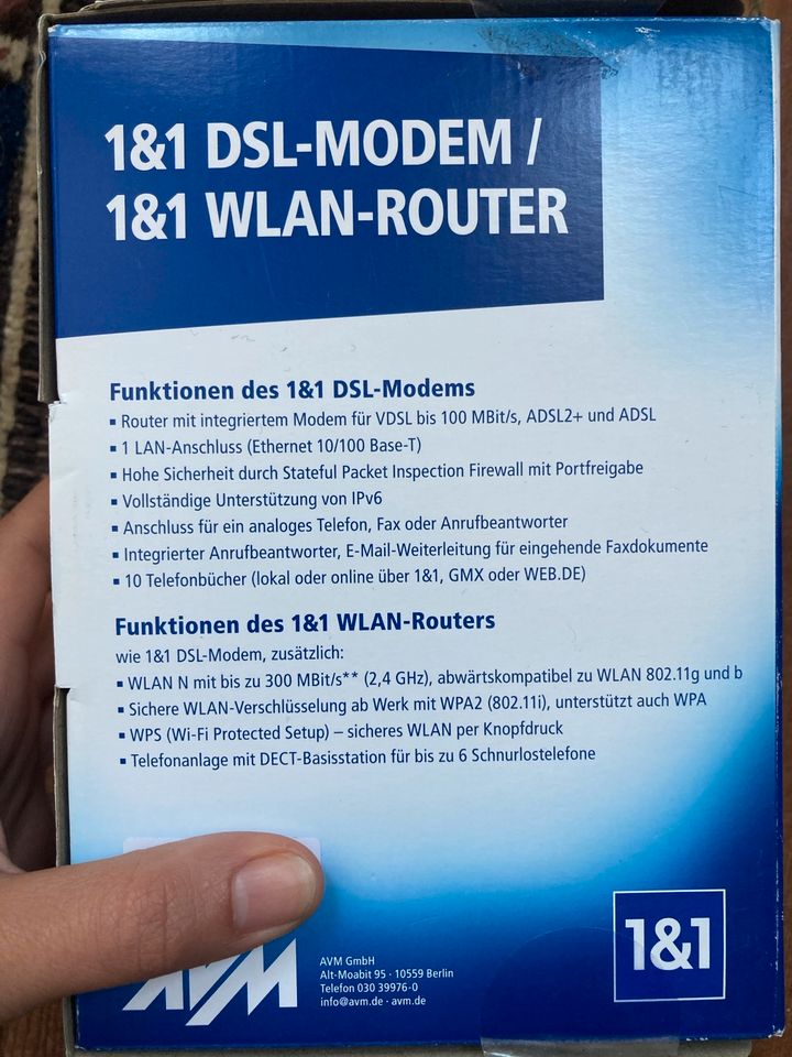 1&1 FritzBox  7412 WLAN-Router in Lübeck