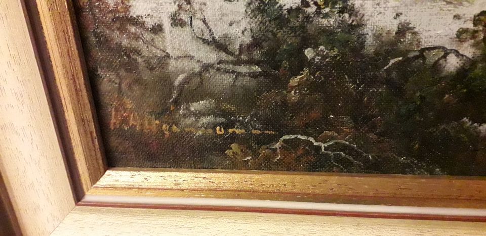 ÖLGEMÄLDE/ÖLBILD  "WINTERLANDSCHAFT" VON HORST ALTERMANN in Waldorf