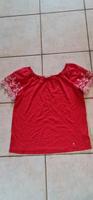 Tchibo Shirt S 36 38 rot Batistspitze Baumwolle Bayern - Straubing Vorschau