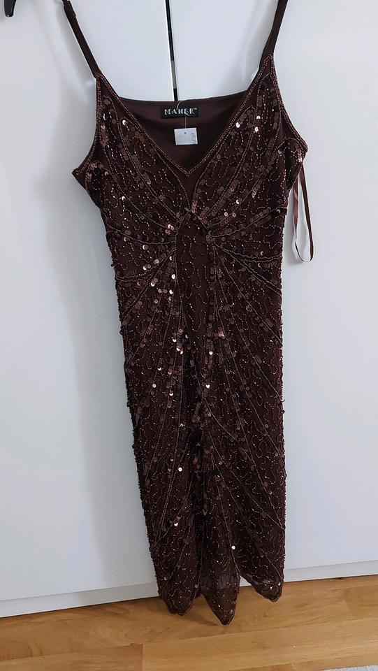 Damen  Pailletten Abendkleid partykleid kurz  braune Farben in Bochum