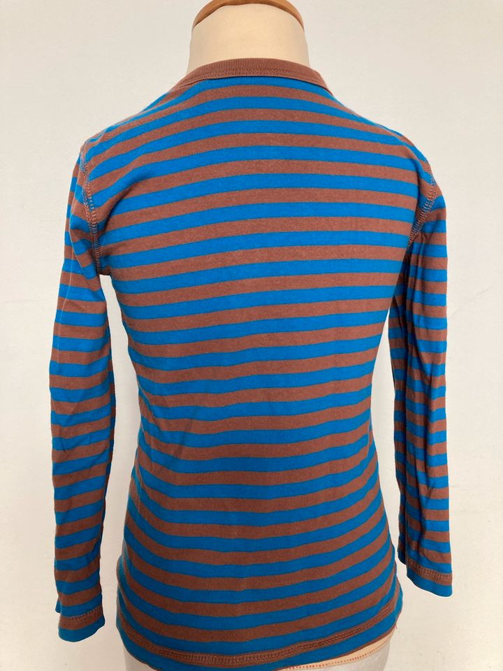 Mini Boden Shirt, langarm , braun/blau, geringelt, Gr. 116 in Berlin