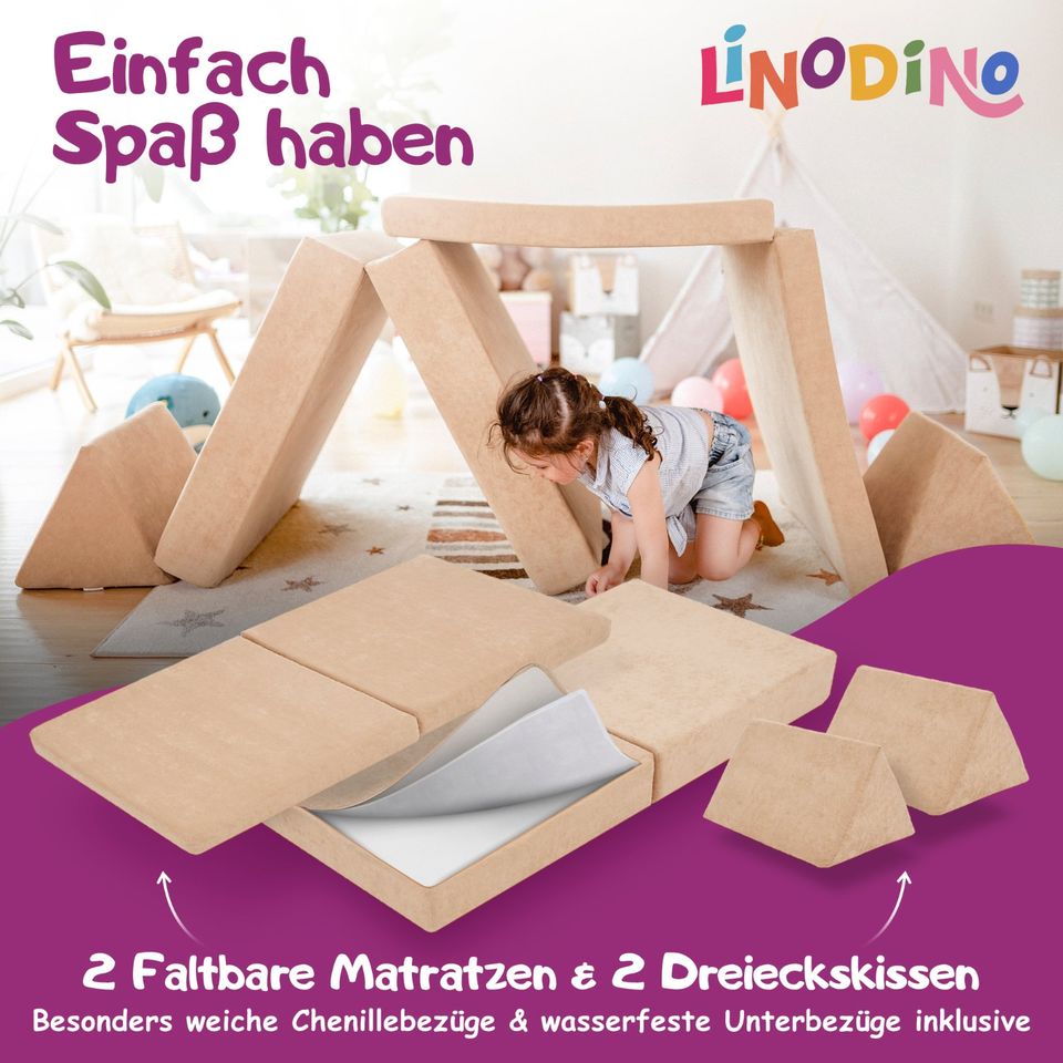 Linodino Spielsofa in beige, Kindersofa aus Schaumstoff I NEU in Haltern am See