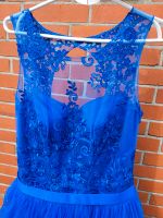 Langes Abendkleid royalblau Schnürung Tüll S 34/36 Schleswig-Holstein - Blumenthal  Vorschau