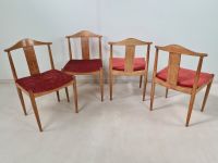 4er Set Esszimmer Stuhl, Eiche, Mid-Century Vintage, rot, 220711 Bayern - Regensburg Vorschau