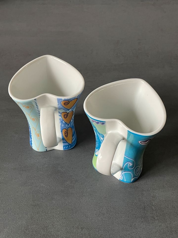 2x Cha Cult Fine Porcelain Tasse Herzform Herz Herzöffnung in Berlin