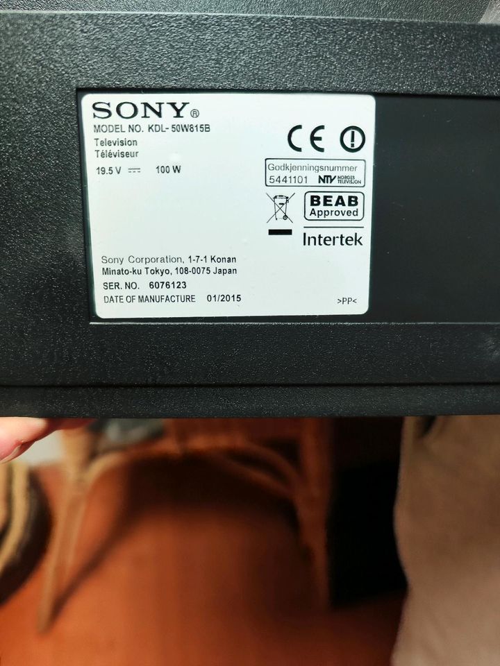 Sony Bravia KDL 50W815 B in Emmelshausen