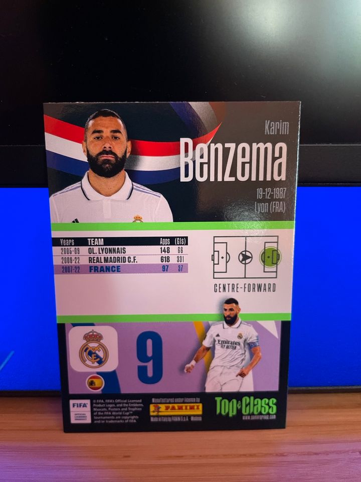 Panini Top Class 23 Karim Benzema Master Class Real Madrid in Düsseldorf