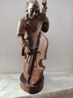 Holzfigur Musiker mit Bass - Madera, handgeschnitzt - 36 cm groß Sachsen-Anhalt - Oschersleben (Bode) Vorschau