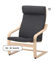 IKEA POÄNG Sessel, Stuhl, Polsterstuhl Anthrazit, weiß lasiert Niedersachsen - Langwedel Vorschau