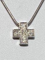 Halskette Weißgold 585 mit Kreuzanhänger 28 Diamanten Bayern - Dillingen (Donau) Vorschau