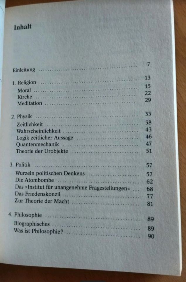 Carl Friedrich von Weizsäcker Große Denker Politik Philosophie in Schlüchtern