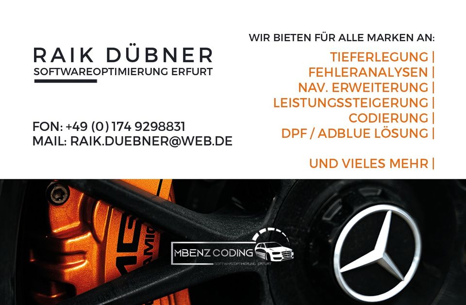 Mercedes Benz Codierungen Fernlichtassistent Schildererkennung in Erfurt