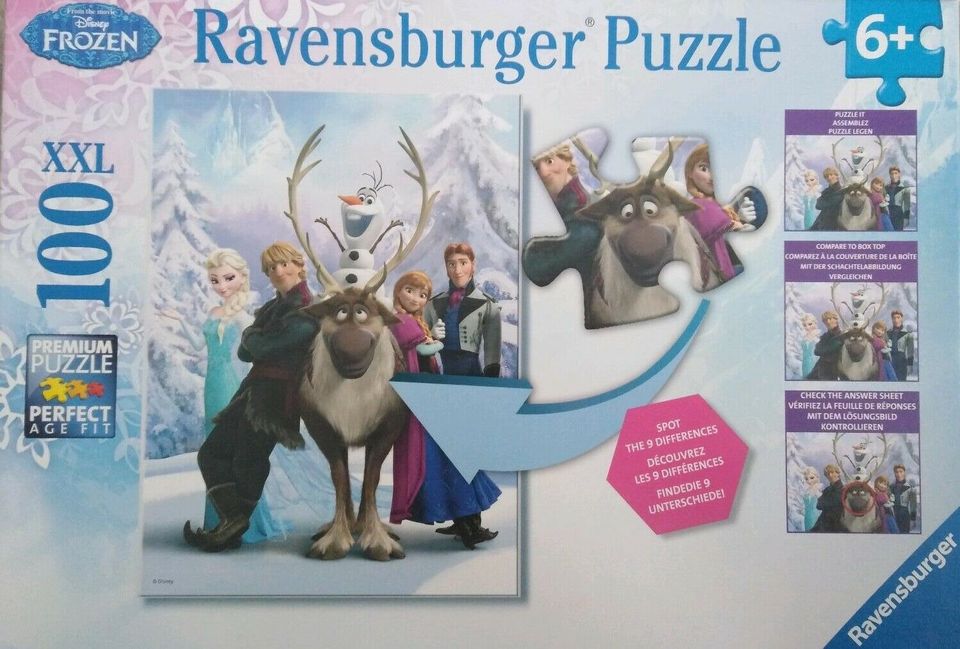 Disney Frozen Puzzle 100XXL Eisige Unterschiede Ravensburger in Felde