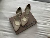 Schuhe elegant mit Absatz Hochzeit Gold Glitzer Gr. 37 Bayern - Deggendorf Vorschau