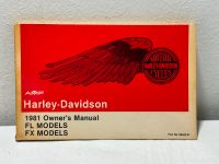 Harley Davidson 1981 Owners Manual FL FX Models  //VB 55.-€* Hessen - Rüsselsheim Vorschau