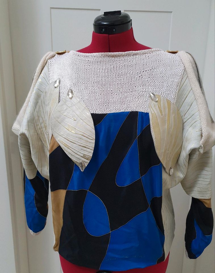 80er ASTRID UHLENDORF Couture Statement Pulli BLoluse in Landshut