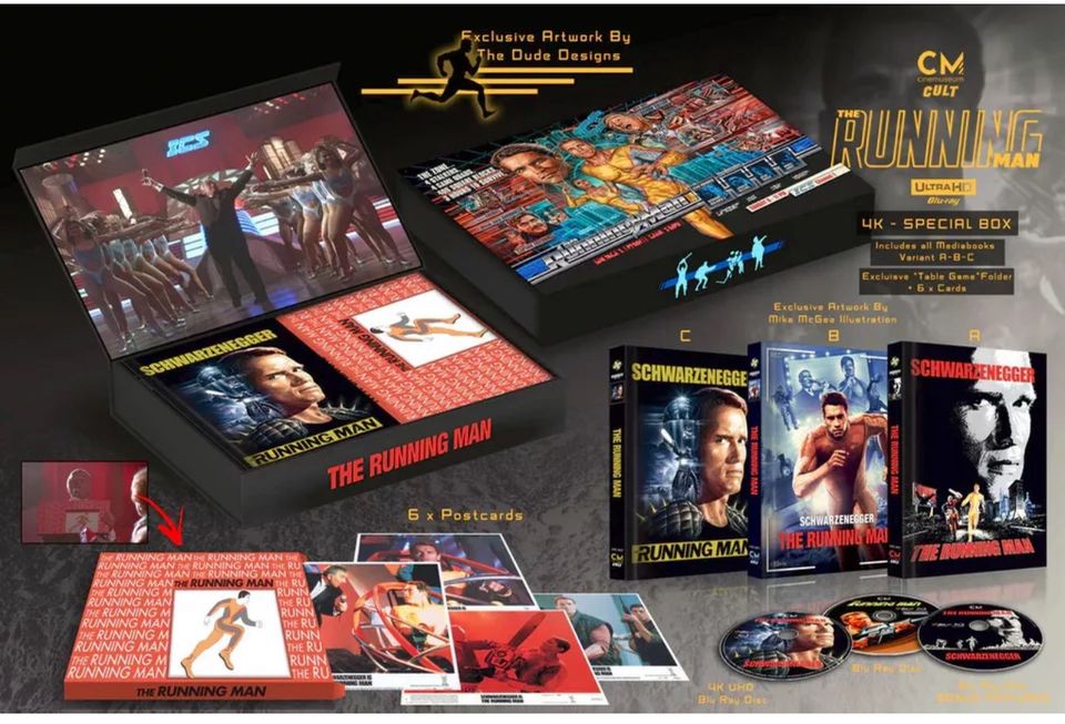 Running Man 4k uhd Schwarzenegger 3x Mediabook cinemuseum in Backnang