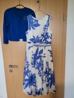 Kleid Boden Gr. 36 / UK 10L Seide weiß-blau Nordrhein-Westfalen - Zülpich Vorschau