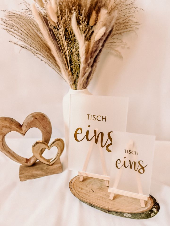 Tischnummern aus Acryl individuell anpassbar Verleih/ Hochzeit in Weißenthurm  