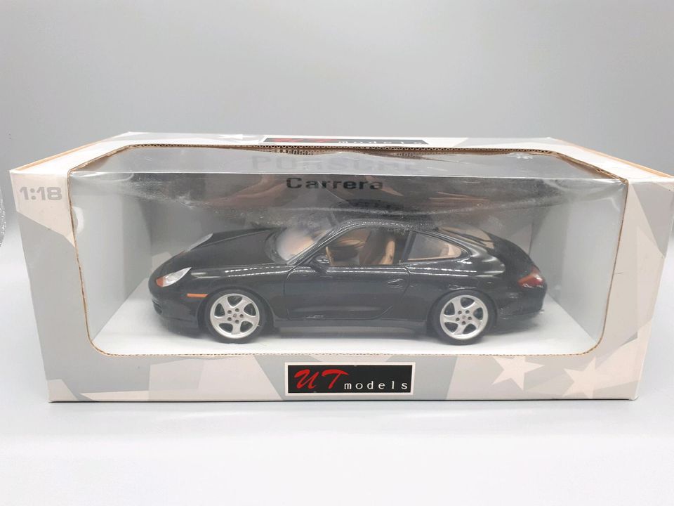 UT Models Porsche 911 Carrera Coupe 996 schwarz metallic 1:18 OVP in Neunkirchen-Seelscheid