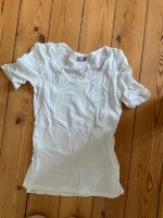 Weißes T-Shirt mit geriffelten Schultern Schwerin - Weststadt Vorschau