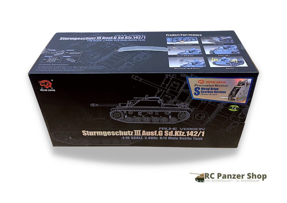 RC Panzer StuG 3 3868 1:16 2,4 V.7 Heng Long Metallgetriebe in Dachau