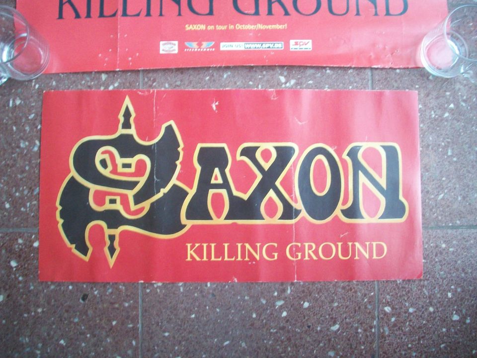 SAXON Promo POSTER A1 & Pappschild "Killing Ground" 2001 RAR!!!!! in Berlin