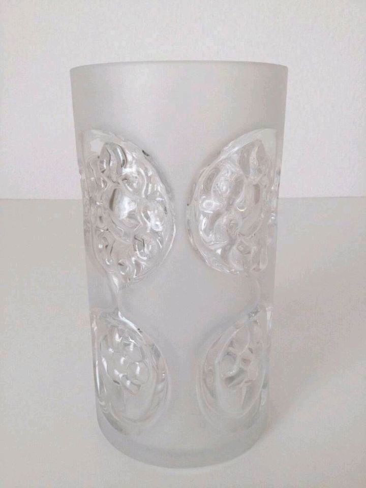 Peill&Putzler Relief Glas Vase 20,5 cm h  Ø11 cm 1,34 kg massiv in Krefeld