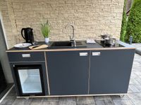 Mobile Outdoorküch Außenküche Gartenküche Kühlschrank 180x90x60cm Hessen - Karben Vorschau