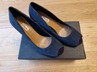 Clarks Chorus Sing Peep Toe Pumps dunkelblau, Größe 39 Brandenburg - Teltow Vorschau