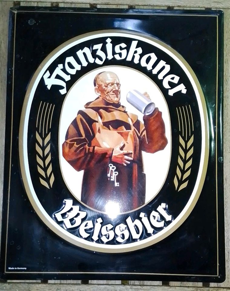 Blechschild Franziskaner Weissbier in Baiersdorf