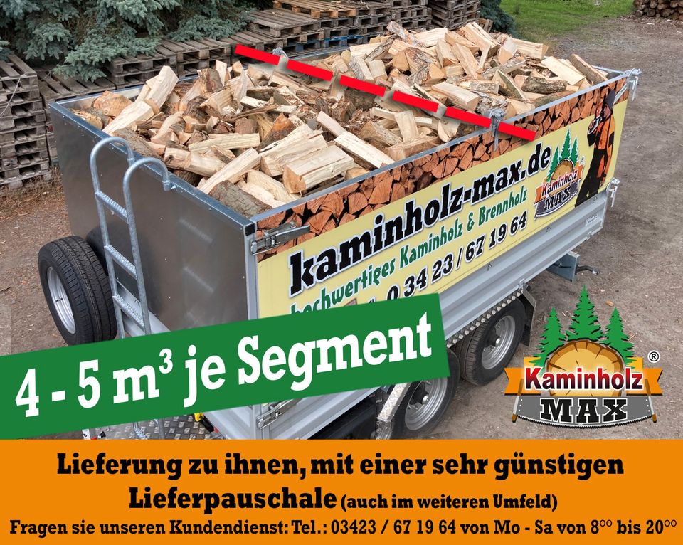 ab 4 m³ bis 35 m³ - 30 km um KEMBERG, Gräfenhainichen, Bad Schmiedeberg Kaminholz, Brennholz, Feuerholz, Holzvergaser, Kamin, Holz, Feuer, Brenn in Kemberg