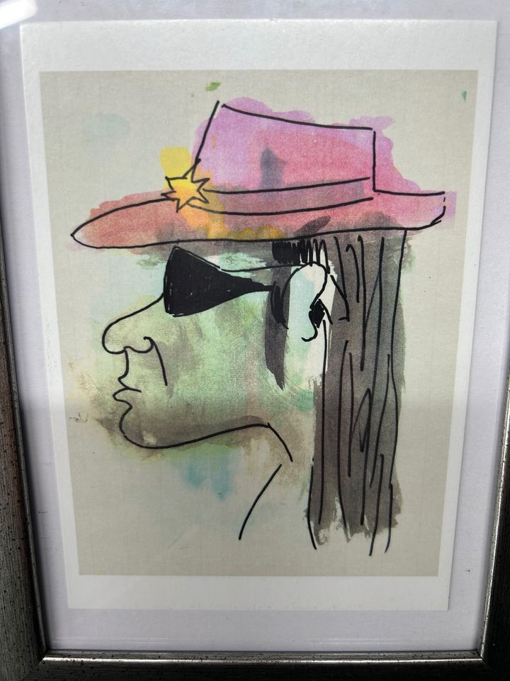 Udo Lindenberg Kunstdruckkarte gerahmt in Hamburg